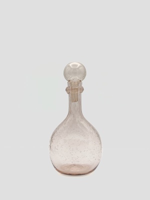 Vintage bubble glass decanter 